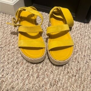 Franco Sarto Mustard Yellow Sandals